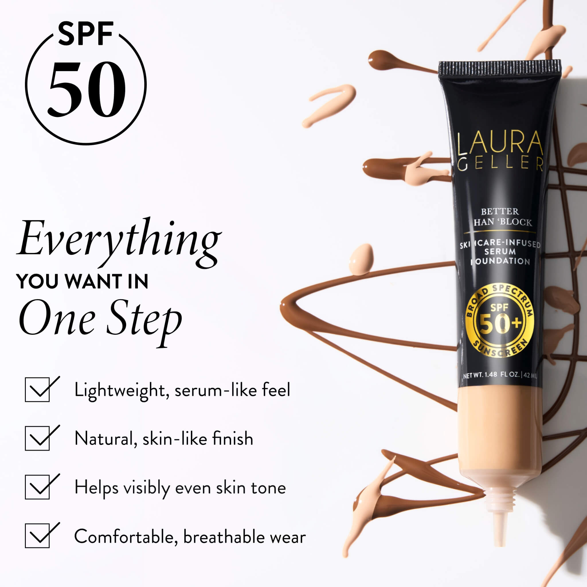 Better Than ‘Block Skincare-Infused Serum Foundation with Broad Spectrum SPF 50+