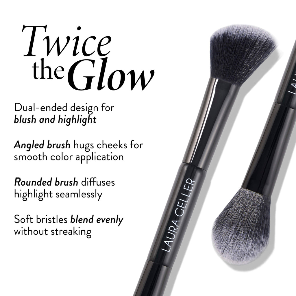 Dual-Ended Highlighter + Blush Brush